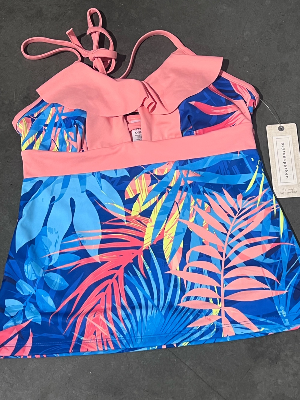 Peyton and Parker Women’s Tropical Print Bikini Top